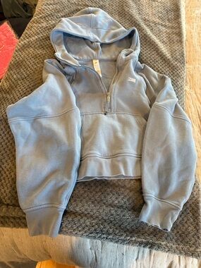 lululemon athletica Light Blue Half-Zip Hoodie